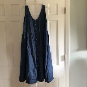 Not Perfect Linen Mama Dress with Volume Top